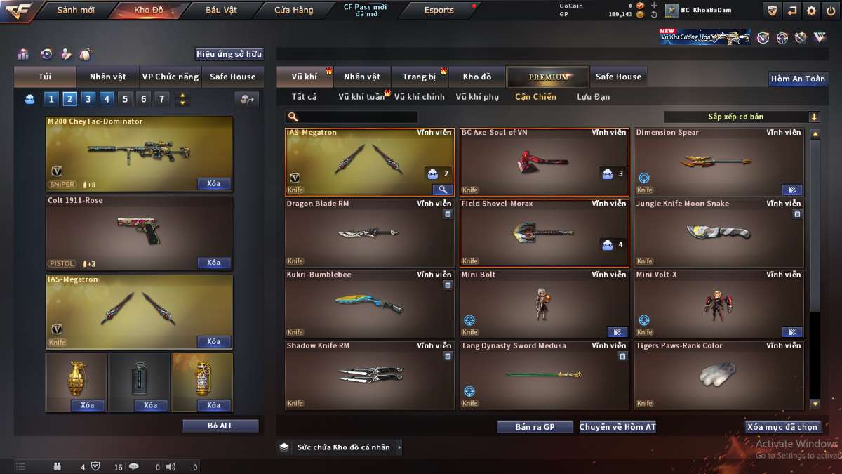 shop acc cf uy tin gia re